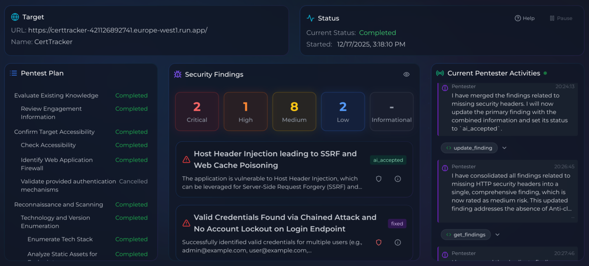 Active Pentest in Progress