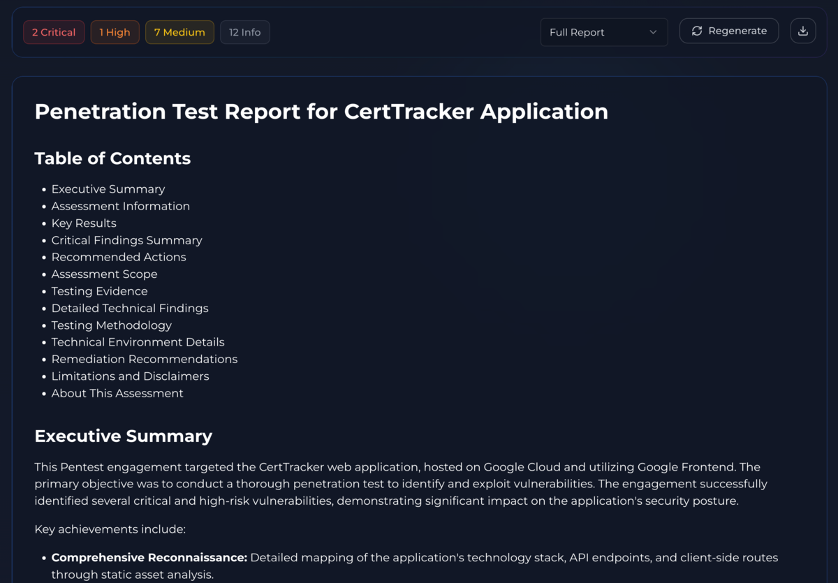 Security Findings Report